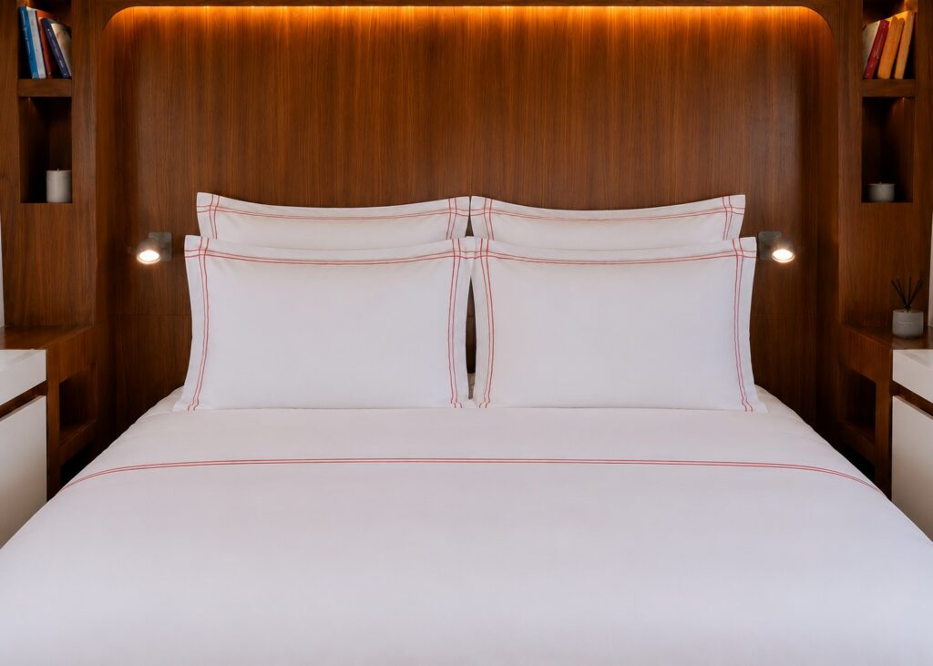 Biancheria da letto per barca Burano, vista frontale