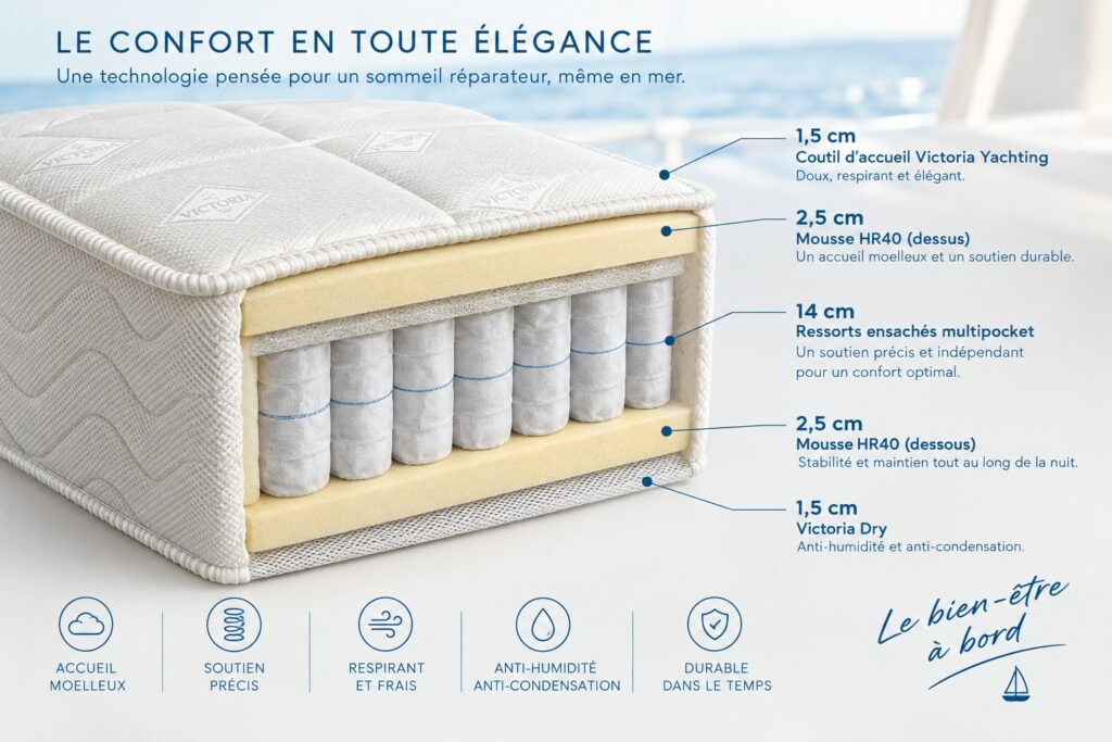 Matelas à ressorts Guernesey, composition