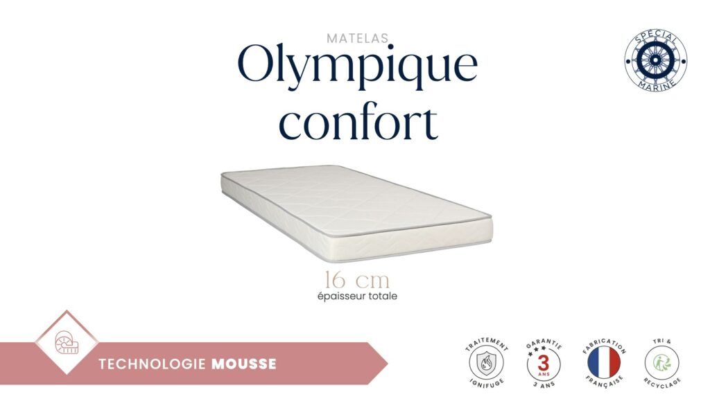 Materasso ignifugo SOLAS, Olympique Confort